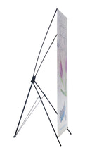 Load image into Gallery viewer, side view of deluxe x-stand with floral design