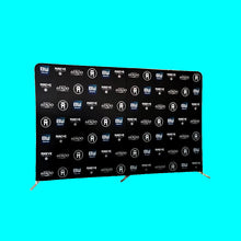 Load image into Gallery viewer, 20 feet wide straight step and repeat black backdround