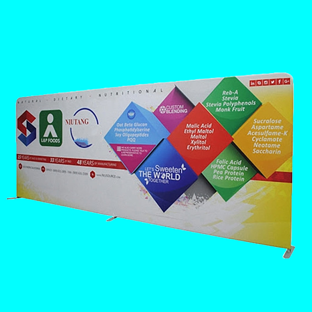 20 feet wide Straight Fabric Pillow Case Backdrop - Element Display