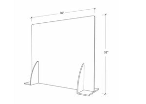 32" x 36" 6mm Acrylic Divider with Feet