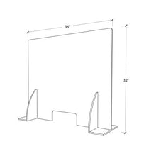 Load image into Gallery viewer, 32&quot; x 36&quot; 6mm Acrylic Divider with Feet