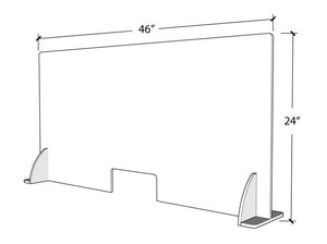 46" x 24" 4.5mm Acrylic Divider with Feet