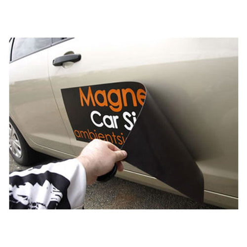 car magnetic sign peel off from a vehicle