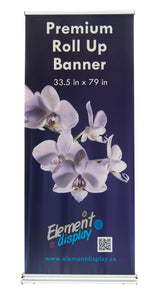  premium roll up banner stand with floral design