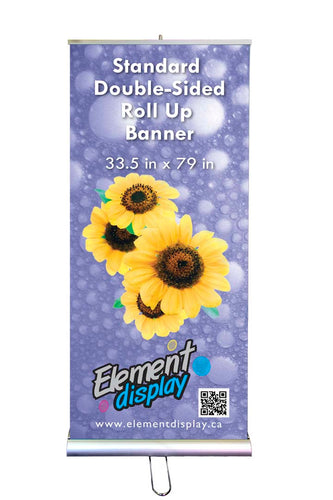 Standard Double-Sided Roll Up Banner with Floral design