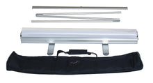 Load image into Gallery viewer, three part foldable aluminium poles and standard banner stand with black carry bag